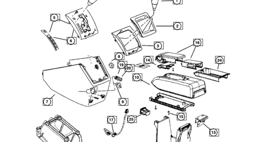 Maciulie schimbator viteze manual Jeep Compass/Patriot CHRYSLER OE 05273462AB