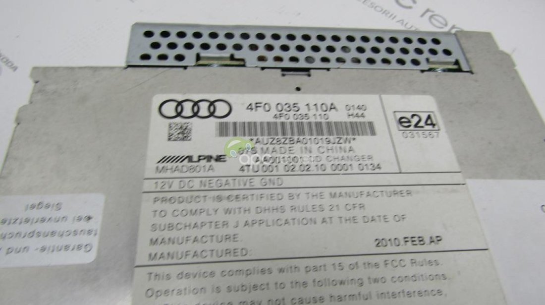 Magazie 6Cd - Audi CD Changer MP3 - 4F0035110A - 4F0057110K
