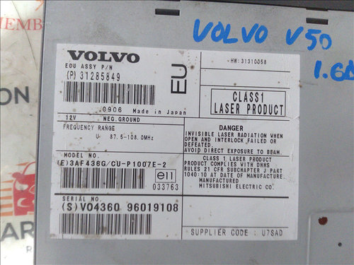Magazie CD 1.6 d VOLVO V 50 an fabr. 2007