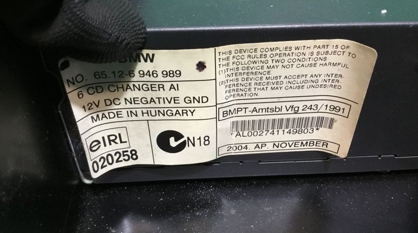 Magazie Cd 6946989 BMW 3 E46 1999-2001