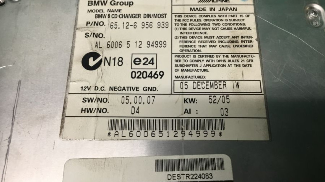 Magazie Cd 6956939 BMW 5 Touring E61 2004