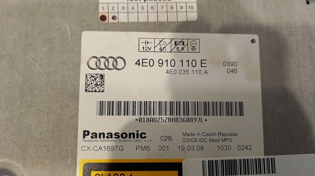 MAGAZIE CD AUDI A6 A6 - (2004 2009)