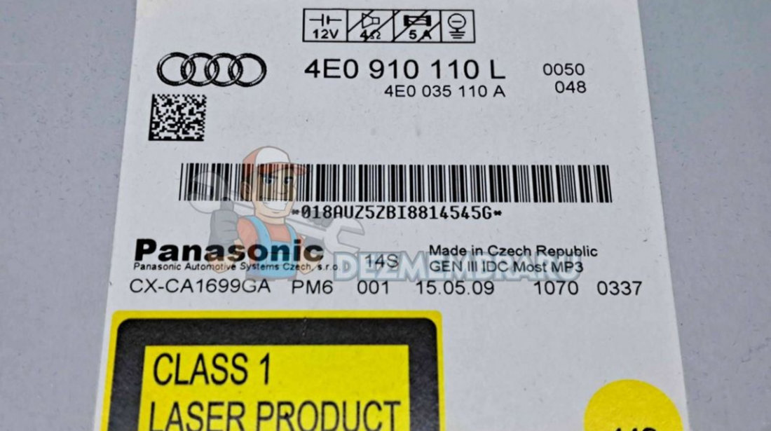 Magazie CD Audi A6 Avant (4F5, C6) [Fabr 2005-2010] 4E0910110L