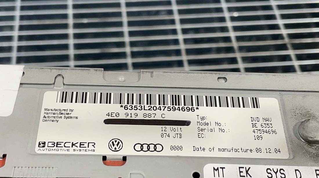 MAGAZIE CD AUDI A8 A8 - (2002 2005)