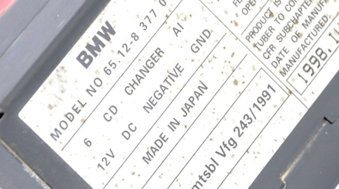 Magazie Cd BMW 5 (E39) 1995 - 2004 65.12-8377049, 65128377049, 8377049