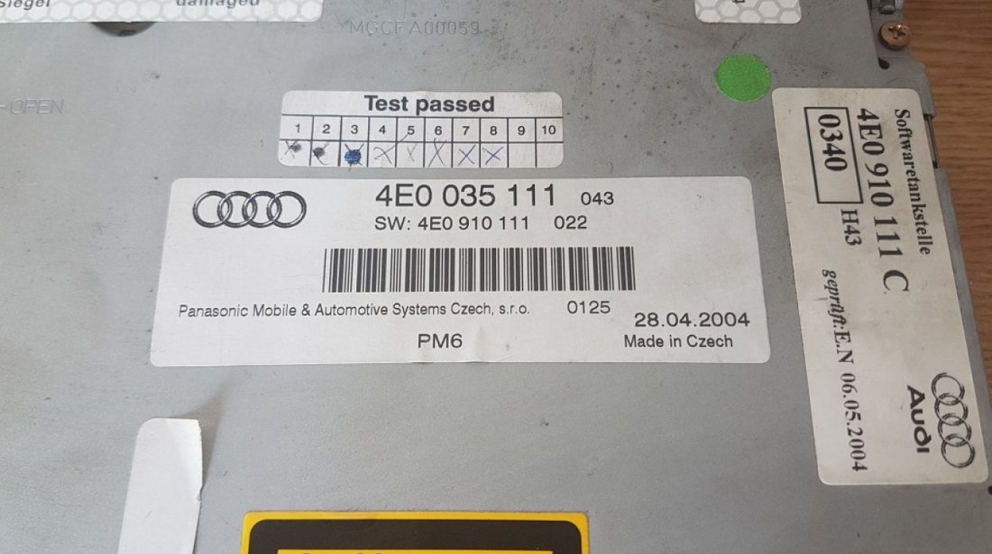 Magazie cd-uri 4e0035111 4e0910111 audi a6 4f