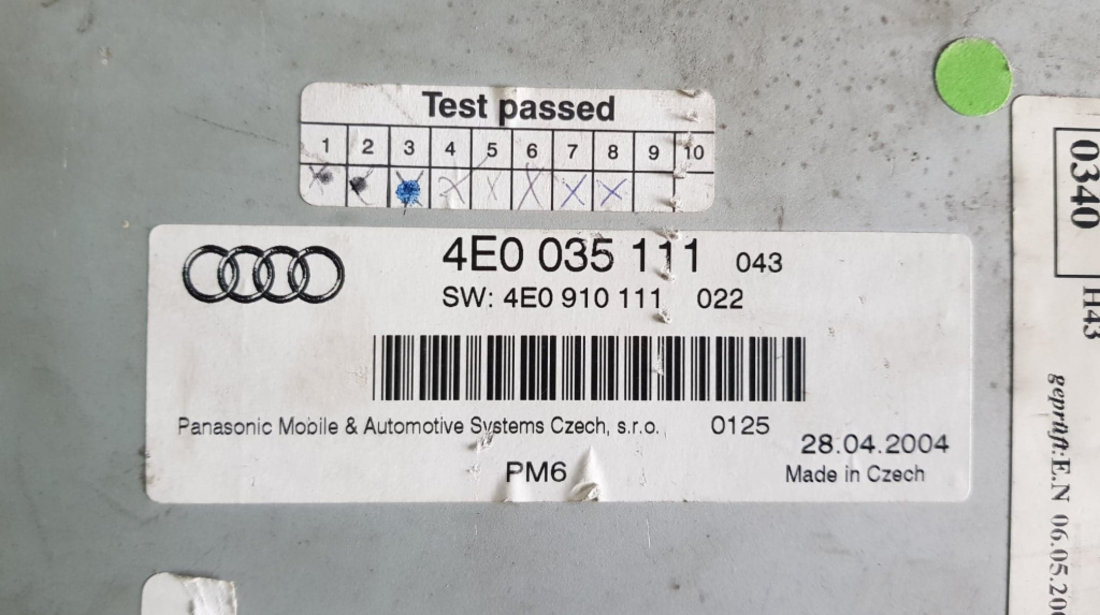 Magazie CD-uri Audi A6 C6 4F Facelift cod piesa : 4E0035111