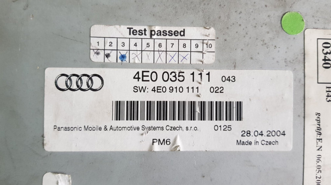 Magazie CD-uri Audi A8 D3 4E Facelift cod piesa : 4E0035111