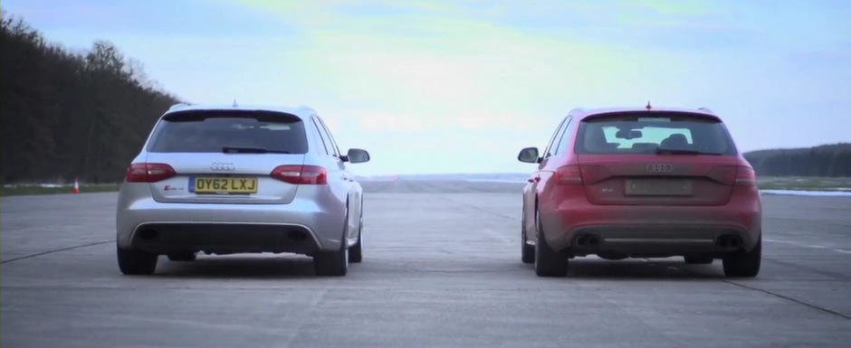 Magia Tuningului: Audi S4 modificat versus Audi RS4 stock Magia Tuningului: Audi S4 modificat versus Audi RS4 stock