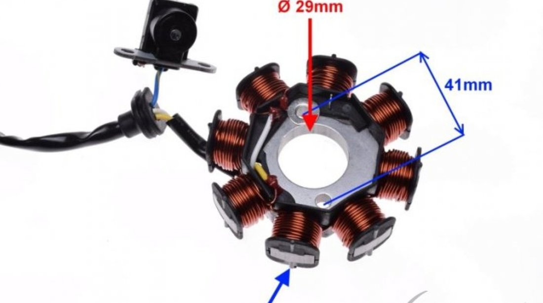 Magnetou (stator) 8 bobine - Peugeot Speedfight, Vivacity, Elyseo - Wilmat - Calit.1