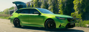 Mai tare decat un Audi RS6 Avant? Uite cum arata noul BMW M5 Touring pe verde mat!