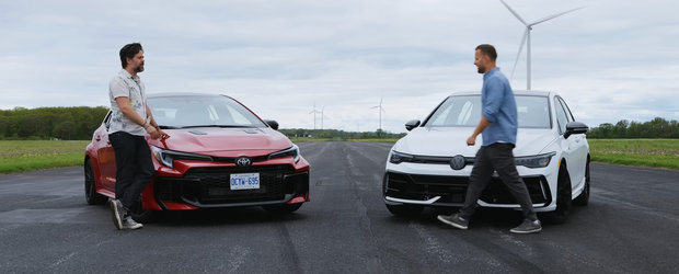 Mai tare decat un Volkswagen Golf R? Test comparativ intre noua Toyota GR Corolla si celebrul hot-hatch german