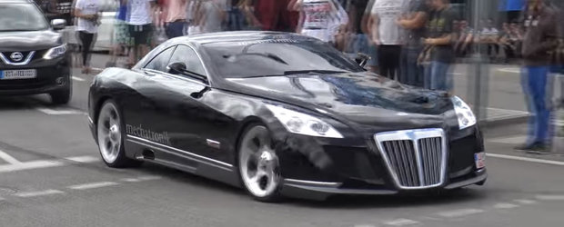 Mai tii minte Maybach-ul de 8 milioane de dolari? Uite-l aici surprins recent la un eveniment auto