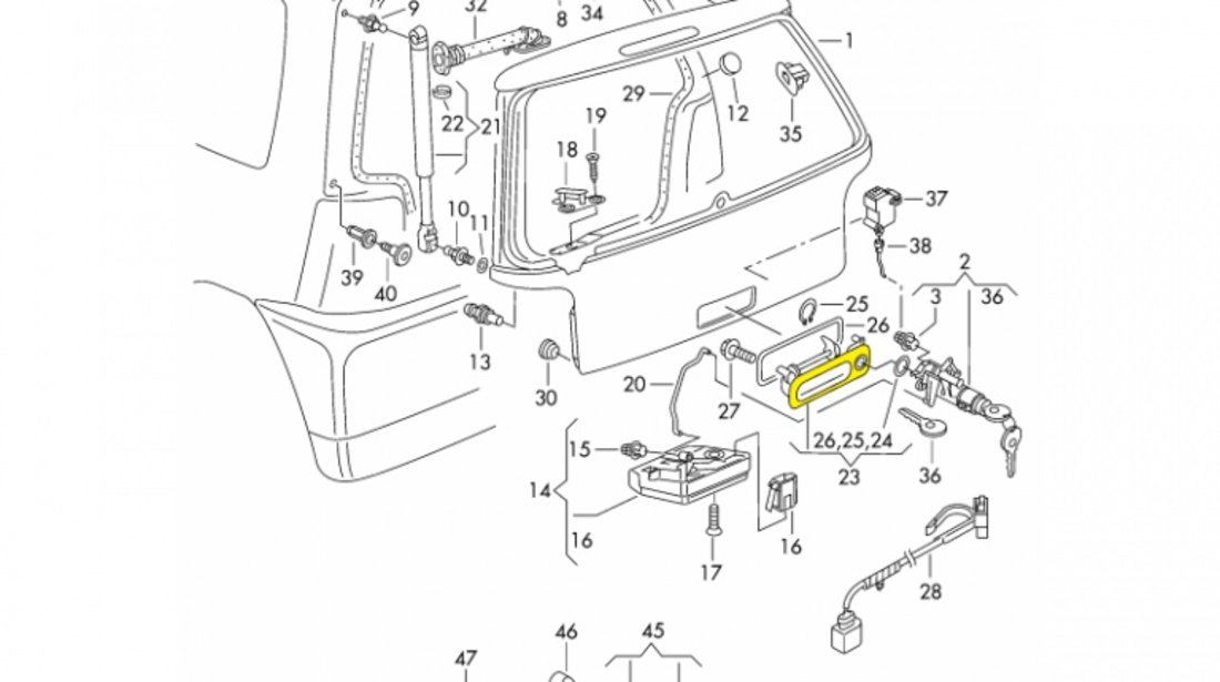 Maner Deschidere Haion Am Volkswagen Golf 4 1998-2006 1J6827565B