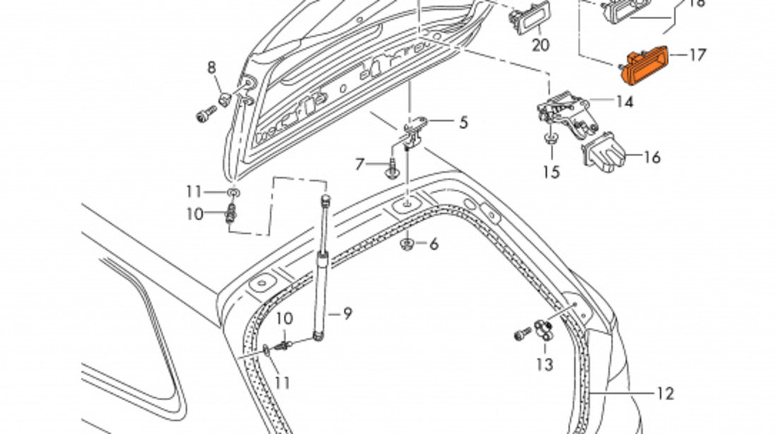 Maner Deschidere Haion Oe Audi A4 B8 2007-2015 5N0827566T