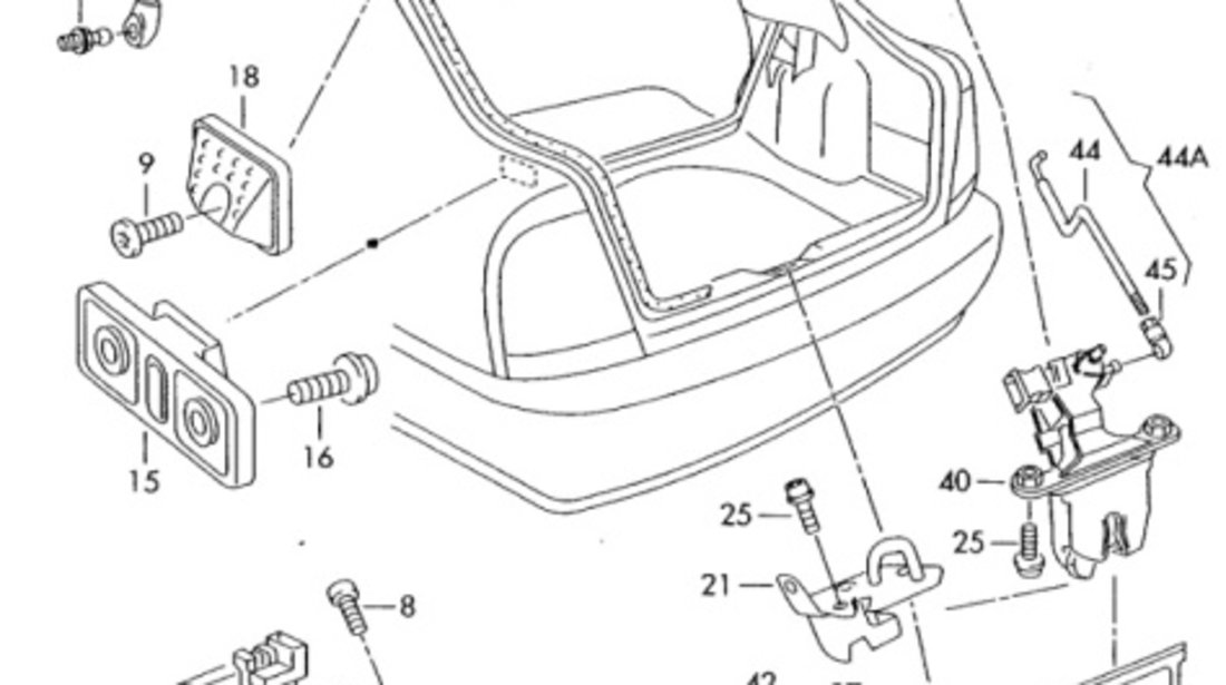 Maner deschidere haion Skoda Octavia 1U 1.9 TDI 1998 1999 SKODA OCTAVIA [ 1959 - 1971 ] OEM 1U6827565J