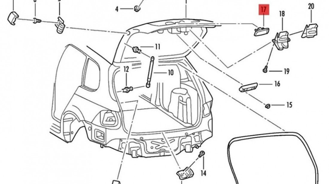 Maner Deschidere Haion Topran Volkswagen Golf 5 Plus 2006-2013 620 030