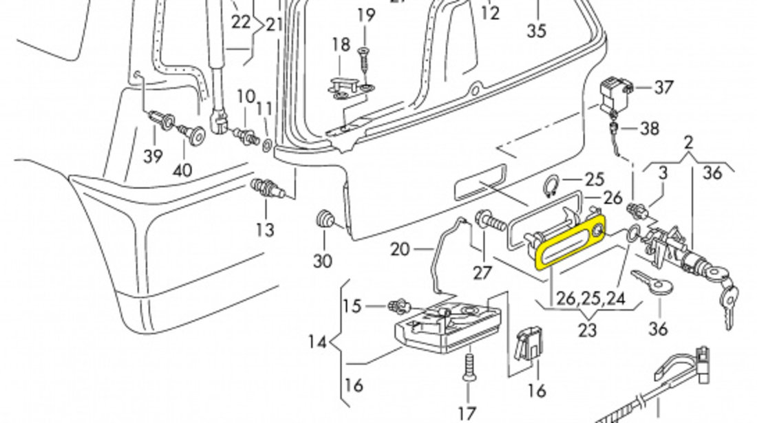 Maner Deschidere Haion Topran Volkswagen Lupo 1998-2005 114 117