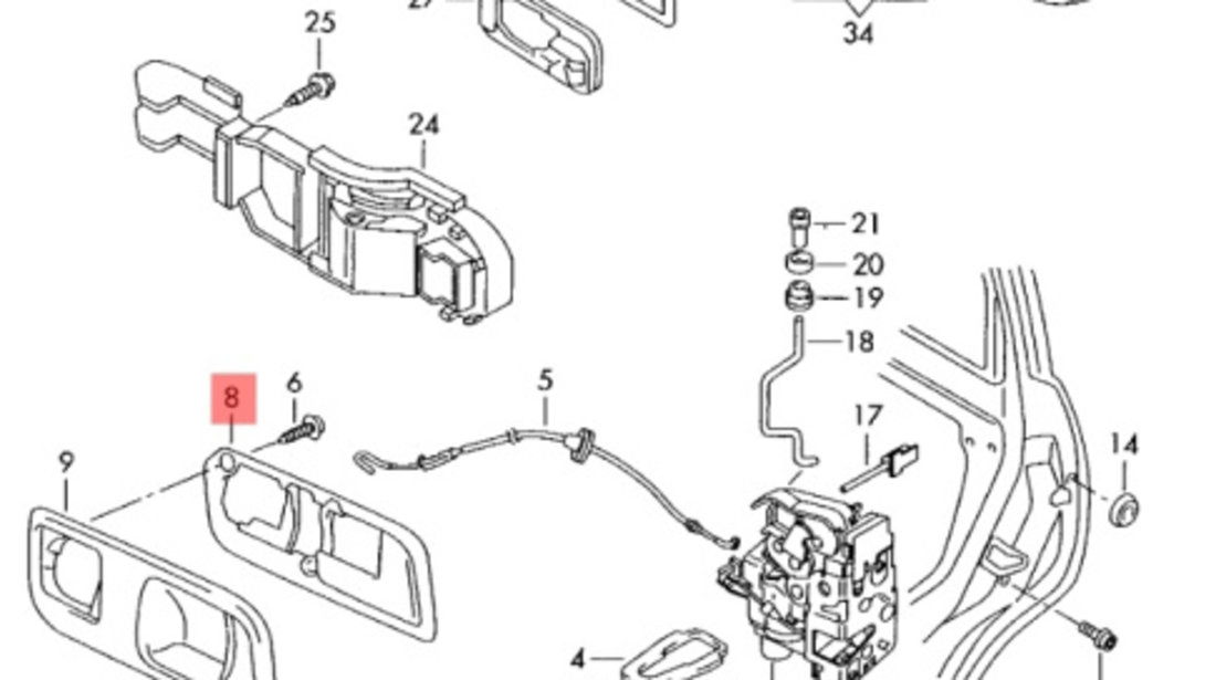 Maner deschidere usa Volkswagen Polo 9n 2004 2005 hatchback VOLKSWAGEN POLO (9N_) [ 2001 - 2012 ] OEM 6Q1837173G