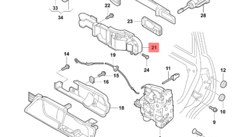 Maner exterior usa stanga fata Volkswagen Touran (1T) Monovolum 2006 1.9 TDI OEM 1T0837885A