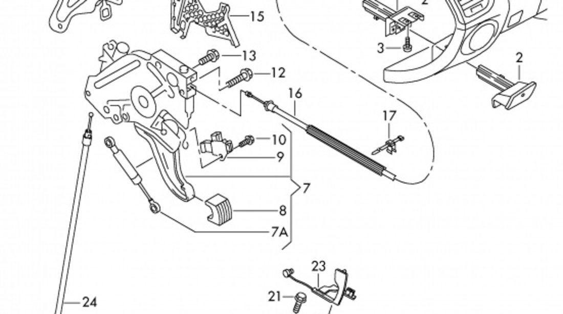 Maner Frana De Mana Oe Audi Q7 4L 2006-2016 7L0971783