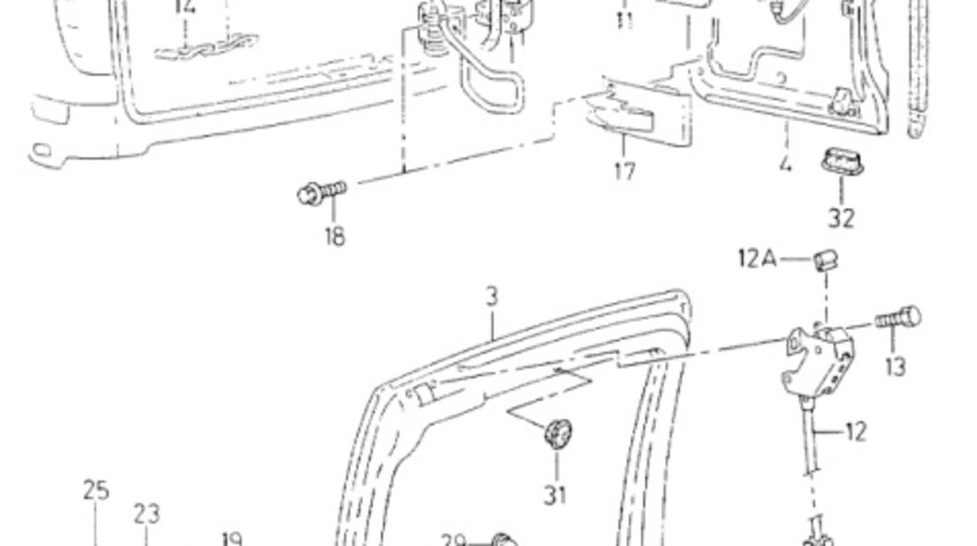 Maner interior deschidere usa stanga spate Volkswagen Caddy (9K9) 2000 1.9 SDI OEM 6K9827185