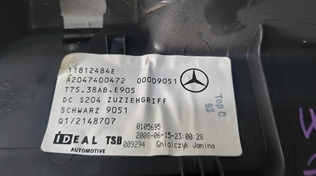 Maner interior portbagaj mercedes c class w204 a2047400472