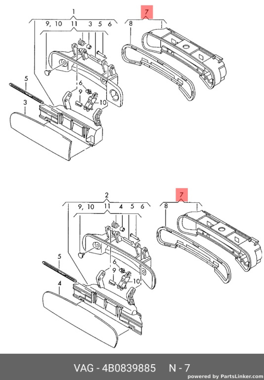 Maner plus suport usa stanga fata Audi A4 B6 Break 1.9 tdi 2002 AWX OEM 4B0839885