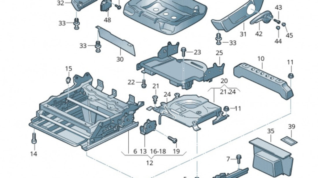 Maner Reglaj Lombar Scaun Oe Volkswagen Transporter T5 2003-2015 6R0881671DU71