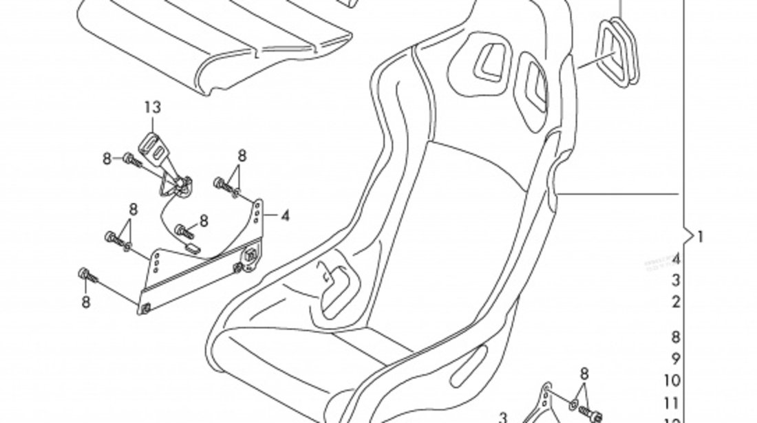 Maner Reglaj Scaun Fata Dreapta Oe Audi A3 8P 2003-2013 8P088123201C