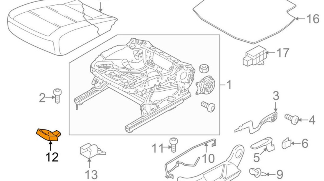 Maner Reglaj Scaun Oe Audi TT 8J 2006-2015 3C0881253A9B9