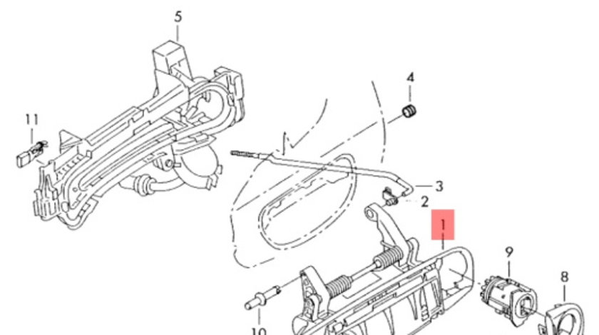 Maner usa dreapta spate / fata 8E0839207 Audi A4 B6 Break 1.9 tdi 2002 AWX OEM 8E0839207