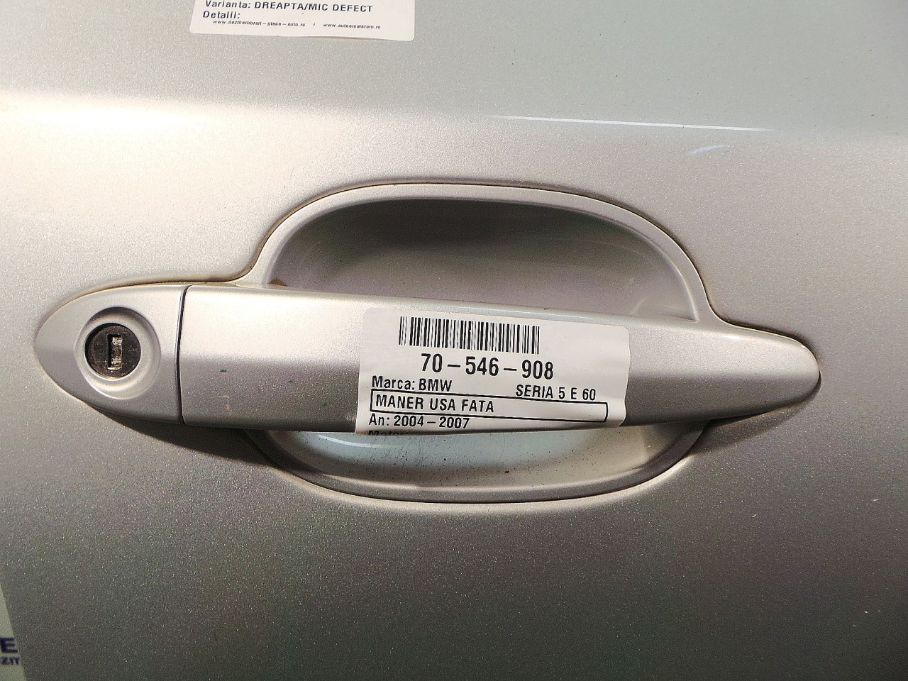 MANER USA FATA DREAPTA BMW SERIA 5 E 60 - - (2004 2007)