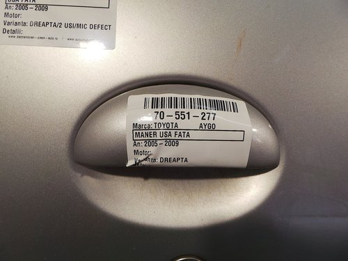 MANER USA FATA DREAPTA TOYOTA AYGO - - (2005 2009)