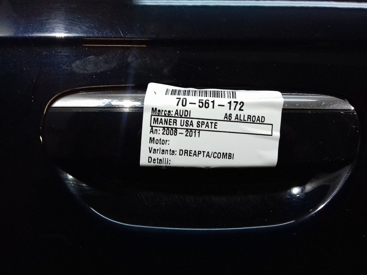 MANER USA SPATE DREAPTA AUDI A6 ALLROAD A6 ALLROAD - - (2006 2011)