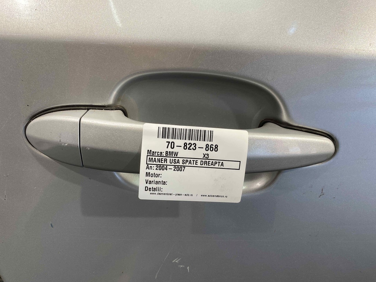 MANER USA SPATE DREAPTA BMW X3 - - (2004 2007)