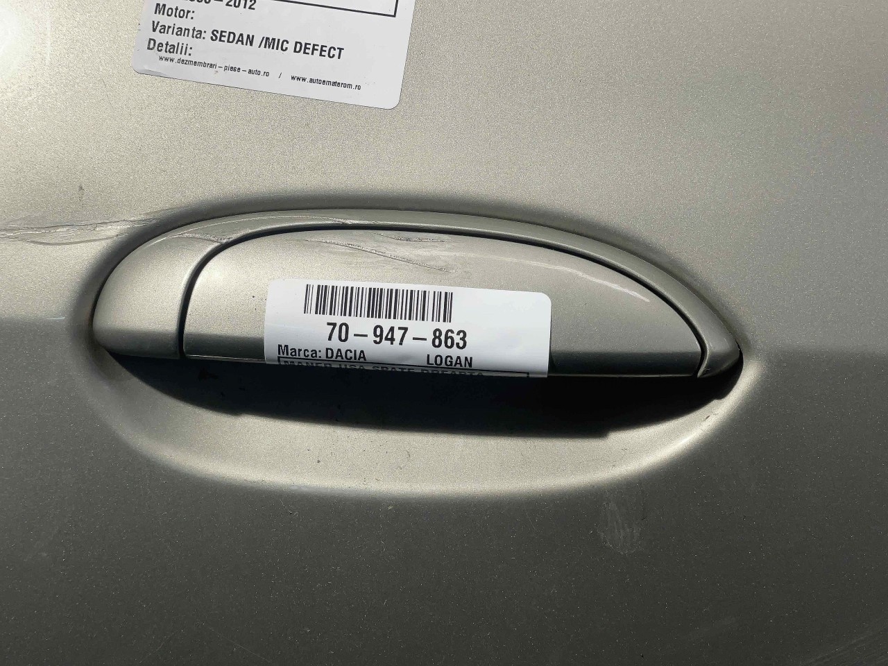 MANER USA SPATE DREAPTA DACIA LOGAN - - (2008 2012)