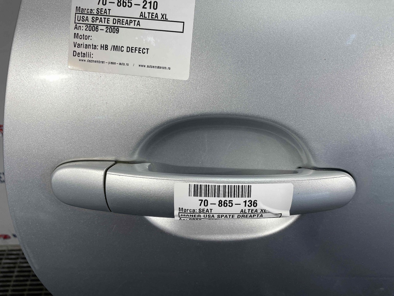 MANER USA SPATE DREAPTA SEAT ALTEA XL - - (2006 2009)