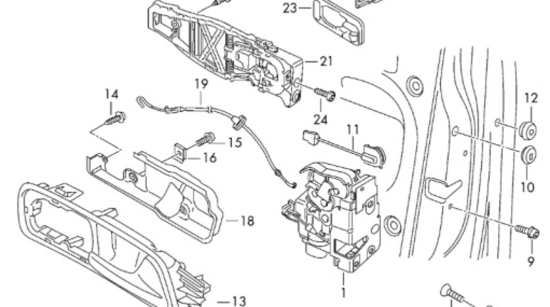 Maner usa stanga fata Volkswagen Transporter T5 (7H) Bus 2009 2.5 TDI OEM 7H0837209