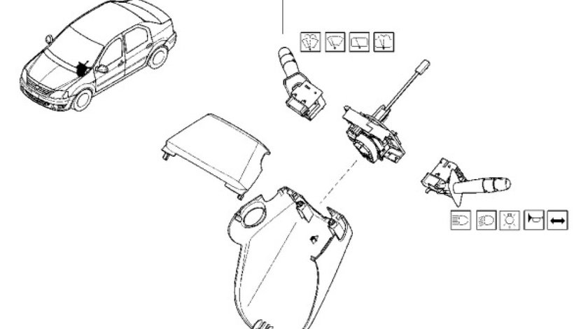 MANETA ACTIONARE STERGATOARE Logan/Sandero II RENAULT 6001548109 <br>