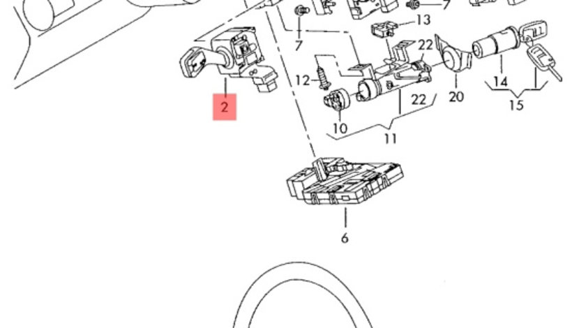 Maneta semnalizare cu tempomat Volkswagen Touran 2.0 TDI 2007 2008 OEM 1K0953513G