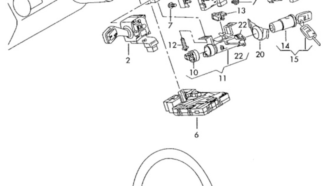 Maneta stergator Skoda Octavia 2 1.9 TDI Kombi 2006 BKC SKODA OCTAVIA [ 1959 - 1971 ] OEM 1K0953519A