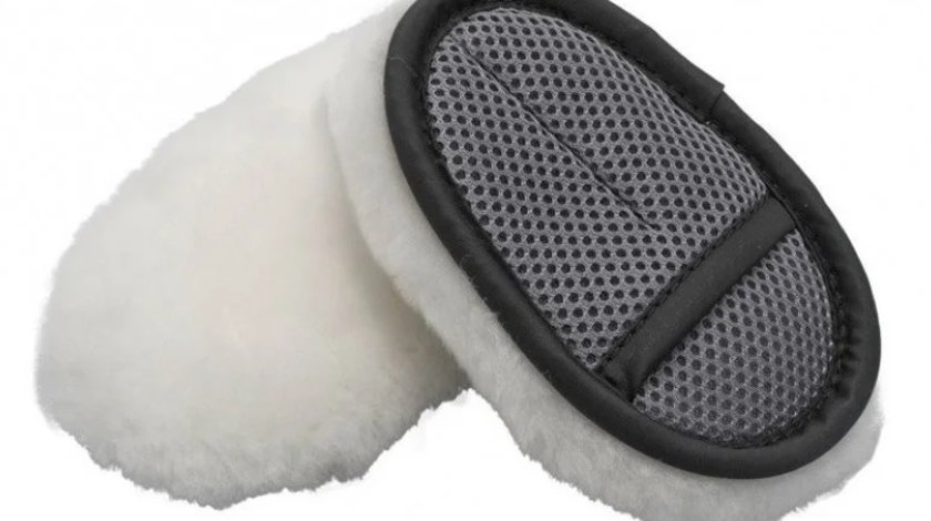 Manusa Blana Merino Spalare Auto Flexipads Finger Wash Mitt CP005