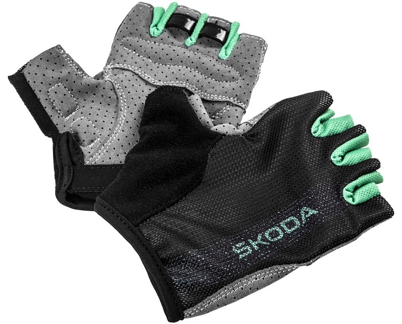 Manusi Ciclism Unisex Oe Skoda Cycling Verde Electric, Negru, Gri Marimea M 6U0084616F