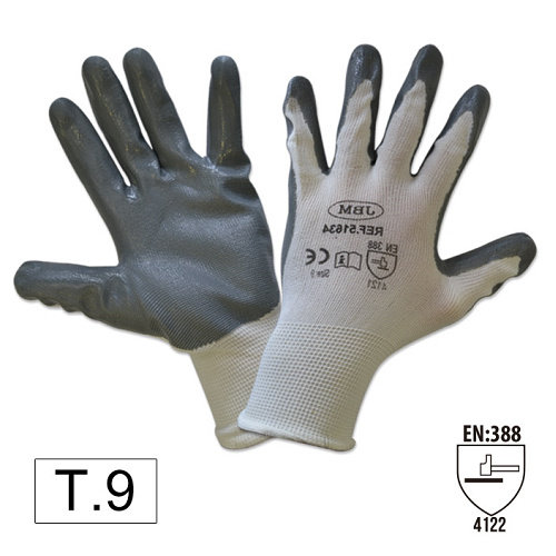 MANUSI DE LUCRU CU PALMA INTARITA DE NITRIL T.9 JBM 51634 JBM