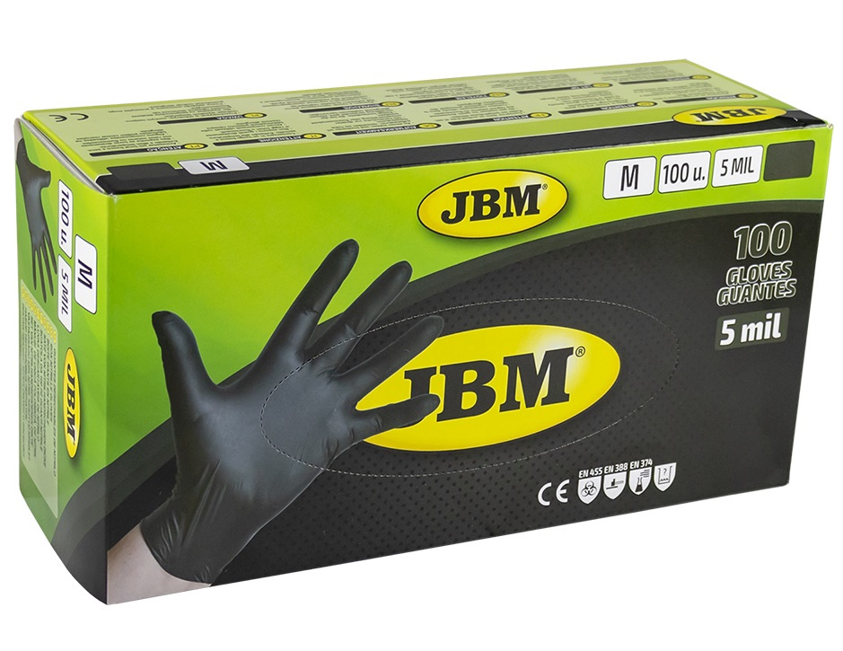 Manusi Jbm Negre Nitril 4.5Mil 52681 100 Buc M