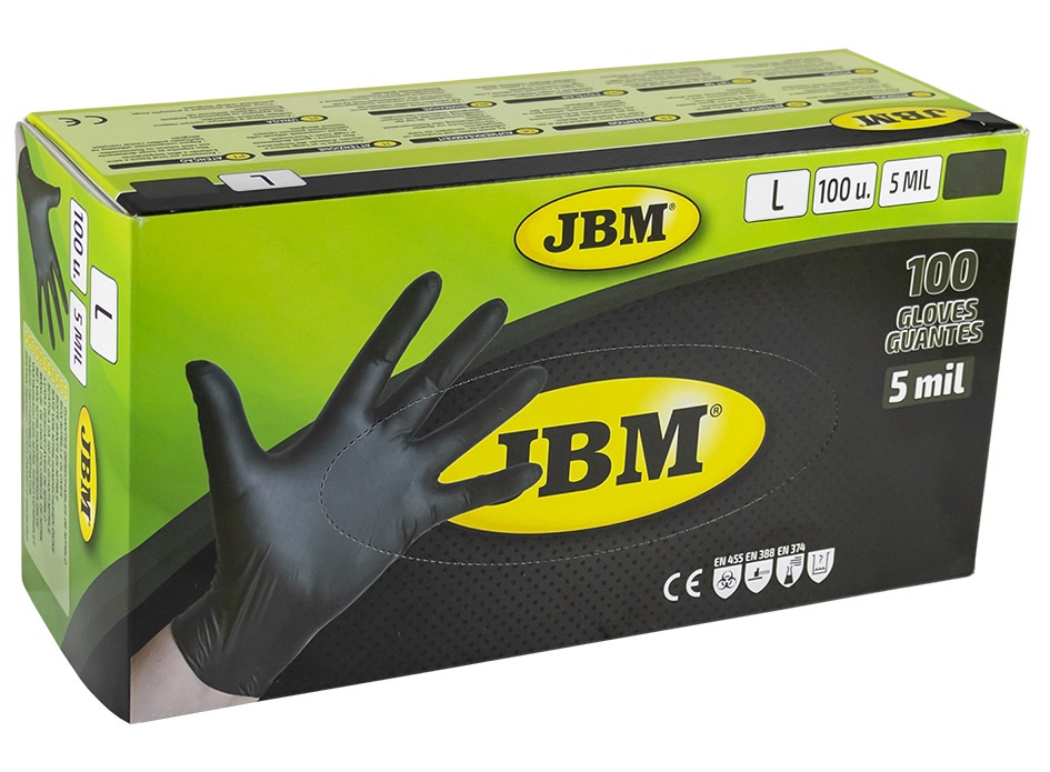 Manusi Jbm Negre Nitril 4.5Mil 52682 100 Buc L