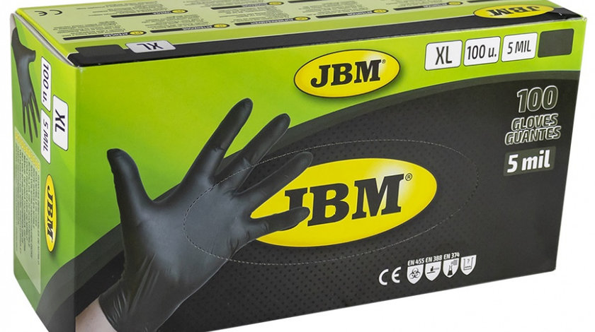 Manusi Jbm Negre Nitril 4.5Mil 52683 100 Buc XL