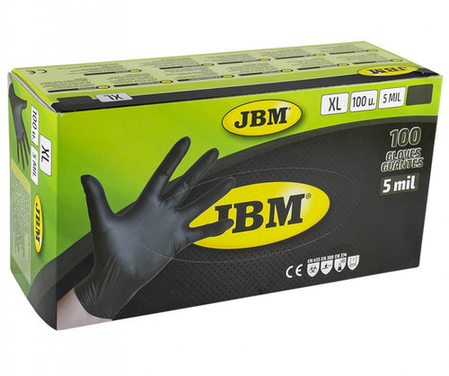 Manusi Jbm Negre Nitril 4Mil 53991 100 Buc XL