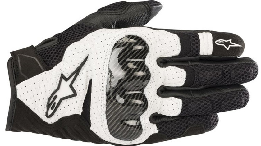 Manusi Moto Barbati Alpinestar SMX-1 V2 Wentylowane Negru / Alb Marimea L 357051812L